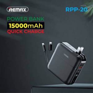 Sạc dự phòng kiêm cóc sạc 15000mAh Remax RPP-20 sạc nhanh 18W