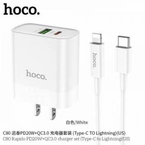 Bộ sạc Hoco C80 c to ip 1U1C 20w