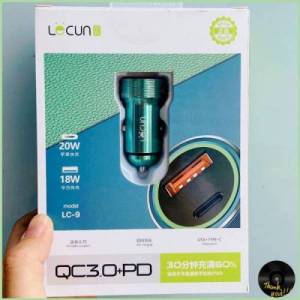 Sạc xe Lecun LC-9 QC3.0+PD sạc nhanh 20w