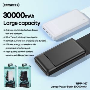 (sale) Sạc dự phòng Remax RPP-167 30000mAh (S)