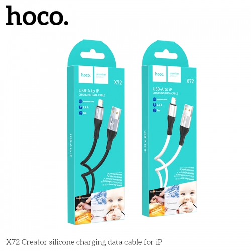 Cáp Hoco X72 ip creator silicone 2.4a 1m