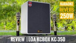 Loa karaoke mini KCBox KC-350, 2 đường tiếng, 2 mic set tần số
