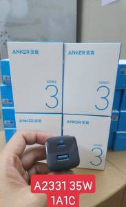 Cóc Anker 323 A2331 1U1C 33W màu đen / màu trắng