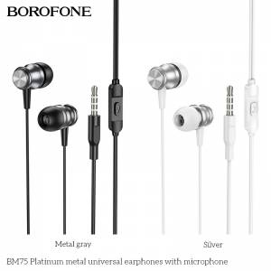 Tai nghe dây Borofone BM75 3.5mm kim loại có micro