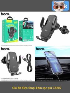 Giá đỡ Hoco CA202 kèm sạc pin (gắn cửa gió máy lạnh xe hơi)