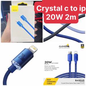 Cáp Baseus crystal c to ip PD 20W 2m