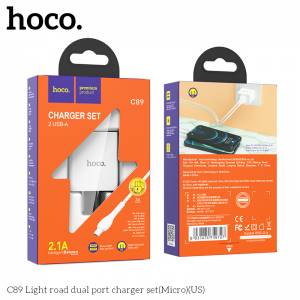 Bộ sạc Hoco C89 micro 2U 2.1A