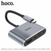 hoco-hb30-bo-chuyen-type-c-ra-hdtv-vga-usb3-0-pd - ảnh nhỏ  1