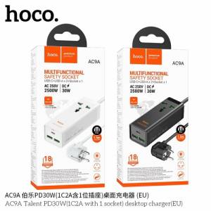 Ổ điện Hoco ac9a 2U1C 30W 1 ổ cắm 1,5m
