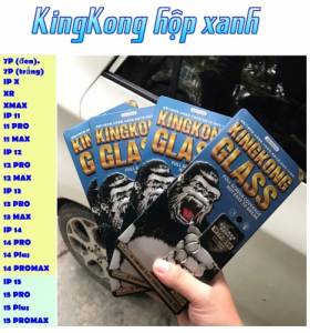 Cường lực Kingkong wtp-038 hộp xanh từ iphone 7p tới 15 pro max
