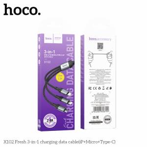 Cáp 3 đầu Hoco X102 3in1