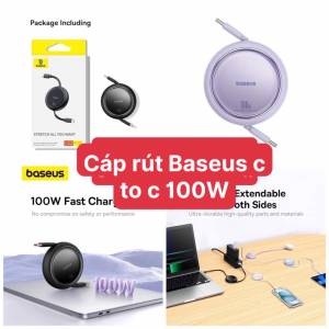 Cáp rút Baseus c to c 100W