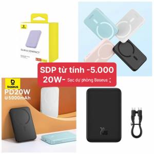 Sạc dự phòng từ tính Baseus 5000mAh 20W