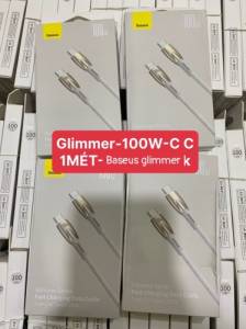 Cáp Baseus glimmer c to c 100W 1m