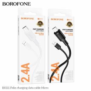 (bịch 25c) Cáp Borofone bx111 micro 2.4A 1m