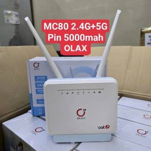 Bộ phát Wifi 4G OLAX MC80 tốc độ 300Mbps hỗ trợ 2 băng tần 2.4GHz/5GHz kèm pin 5000mah