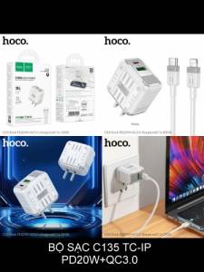 Bộ sạc Hoco c135 c to ip 20W (US)