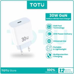 Cóc sạc TOTU IRG-UW14E 30W GaN (chân tròn)