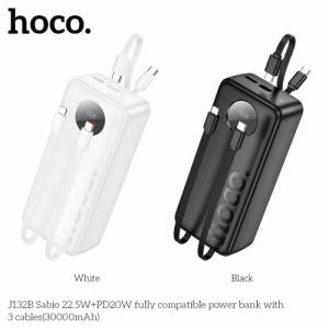 Sạc dự phòng Hoco j132b 30000mAh 22.5W kèm cáp màn hình LED