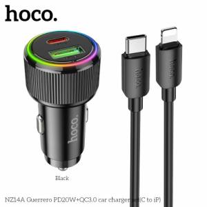 Bộ sạc xe Hoco nz14a c to ip 1U1C 20W báo đèn