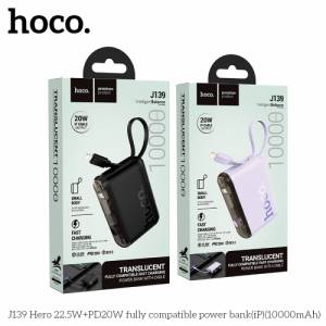 Sạc dự phòng siêu nhỏ Hoco J139 10000mAh 22.5W kèm cáp (ip)