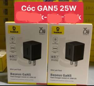 Cóc sạc Baseus gan 5 1c 25W