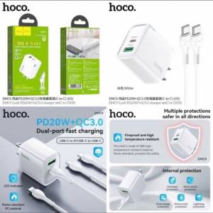 Bộ sạc báo đèn Hoco dmc9 c to c 1U1C 20W (US)