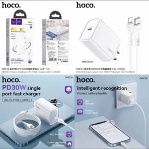 Bộ sạc báo đèn Hoco dmc10 c to ip 1C 30W (US)