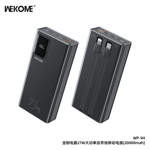 Sạc dự phòng WEKOME wp-94 20000mAh 27W kèm cáp