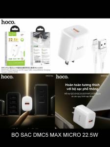 Bộ sạc Hoco dmc5 max micro 1U 22.5W