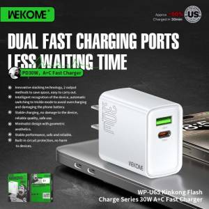 Cóc sạc WEKOME WP-U65 1U1C 30W (US)