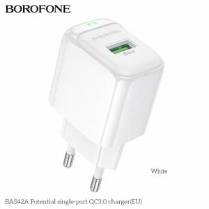 (mua 10 tặng 2) Cóc sạc báo đèn Borofone BAS42A 1U 18W QC3.0 (EU)