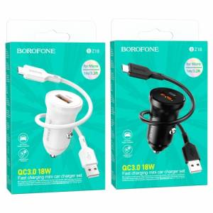 Bộ sạc xe 1 cổng Borofone bz18 micro 18W