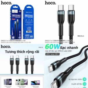 Cáp sạc nhanh Hoco DMX15 c to c 60W (L=1M)