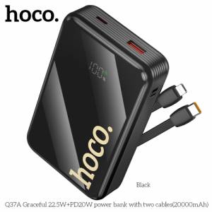 Sạc dự phòng Hoco Q37A 20000mAh 22,5W+PD20W có hai dây cáp